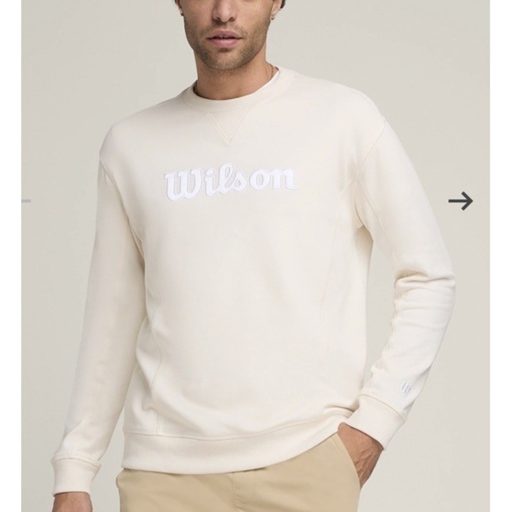 NWT Wilson Parkside Crew Sandrift/Off-White Sweatshirt
